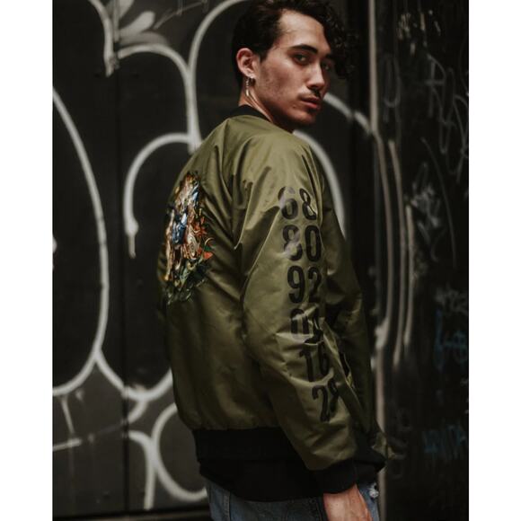 BibiSama Zodiac NEW Bomber Monkey Jacket Size XL 12 Color Embroidery Designs - Picture 2 of 14